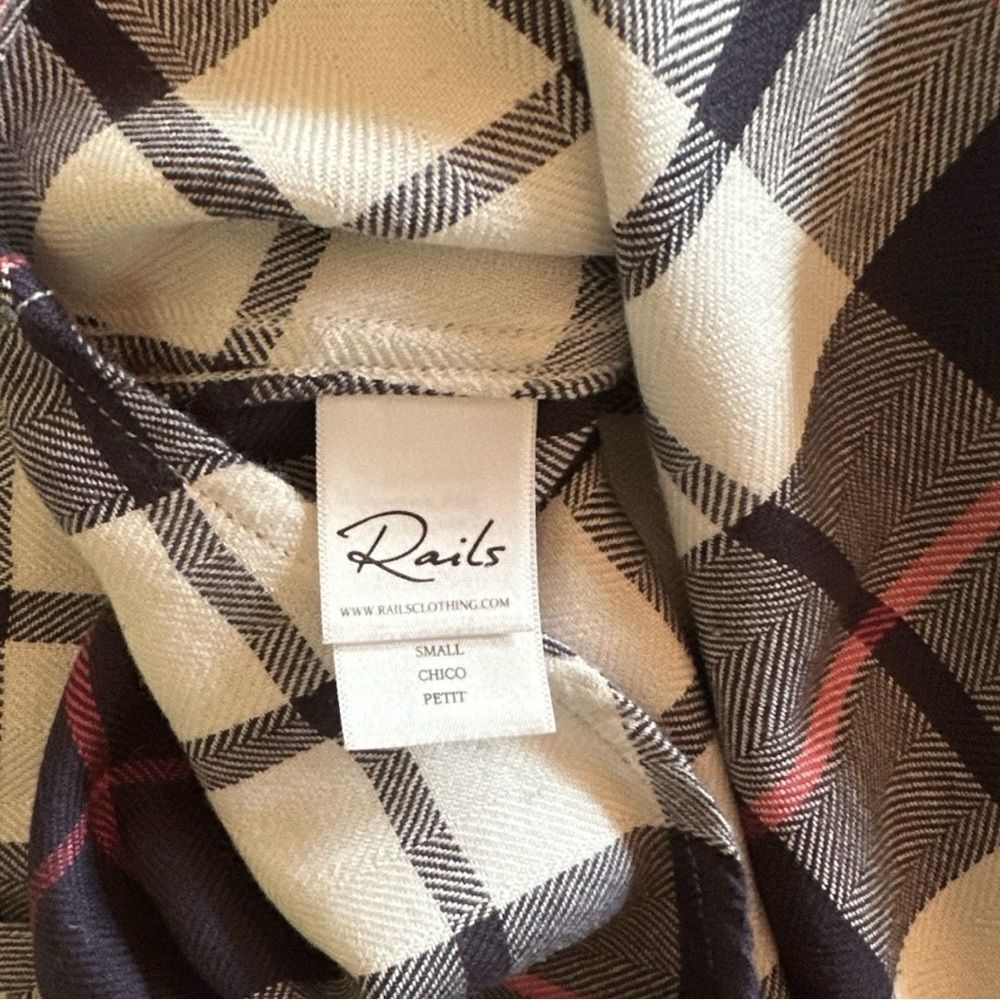 Rails Hunter Button Down Long Sleeve Flannel Plai… - image 4